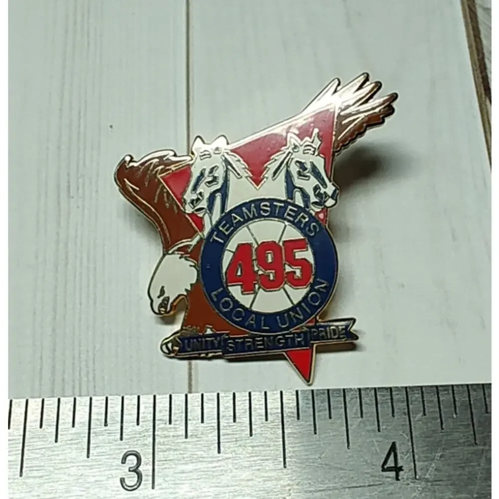 Teamsters Local Union 495 Pin Unity, Strength, Pride Labor Made OPEIU Local 46
